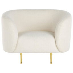 Beliani Minimalist Armchair Loen Boucle White - thumbnail 6