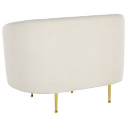 Beliani Minimalist Armchair Loen Boucle White - thumbnail 7