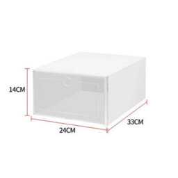 Stackable Matte Plastic Shoe Boxes 33X23X14Cm Trainer Storage - thumbnail 2
