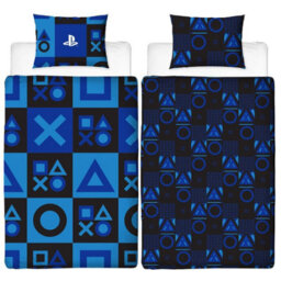 Playstation Checked Reversible Duvet Set Blue (Single) - thumbnail 1