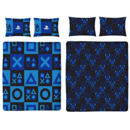 Playstation Checked Reversible Duvet Set Blue (Single) - thumbnail 2