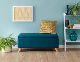 Gfw Secreto Fabric Storage Ottoman Bench Teal - thumbnail 2
