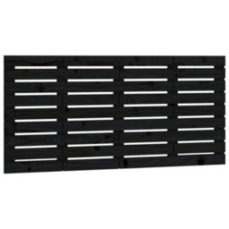 Berkfield Wall Headboard Black 146X3X63 Cm Solid Wood Pine - thumbnail 2