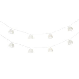 Valuelights 10 X Battery Operated Outdoor White Rope Wicker Basket Garden String Lights - thumbnail 2