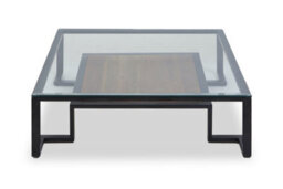 Orsina Roman Coffee Table, Round Tempered Glass Top With Decorative Embossed Bronze Frame, Centrepiece - thumbnail 5