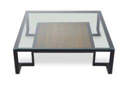 Orsina Roman Coffee Table, Round Tempered Glass Top With Decorative Embossed Bronze Frame, Centrepiece - thumbnail 4
