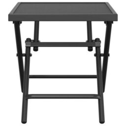 Berkfield Folding Garden Table Anthracite 38X38X38 Cm Steel Mesh - thumbnail 3