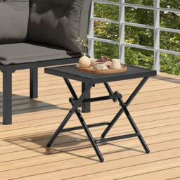 Berkfield Folding Garden Table Anthracite 38X38X38 Cm Steel Mesh - thumbnail 1