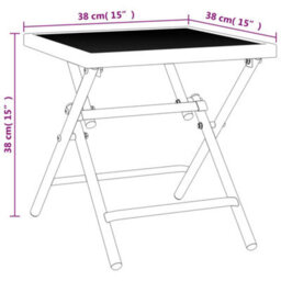 Berkfield Folding Garden Table Anthracite 38X38X38 Cm Steel Mesh - thumbnail 8