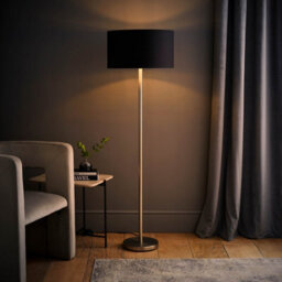Valuelights Charles Chrome Floor Lamp With Black And Metallic Shade - thumbnail 5
