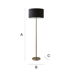Valuelights Charles Chrome Floor Lamp With Black And Metallic Shade - thumbnail 9