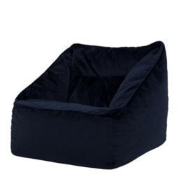 icon Natalia Velvet Adults Bean Bag Armchair, Ready Filled Large Beanbag Midnight Blue - thumbnail 1
