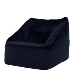 icon Natalia Velvet Adults Bean Bag Armchair, Ready Filled Large Beanbag Midnight Blue - thumbnail 4