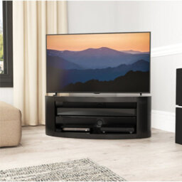 "Avf Affinity Buckingham 1.1M Oval Tv Stand, For Tvs Up To 55"" - Black" - thumbnail 3