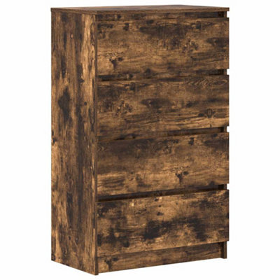 Berkfield Sturdy Sideboard Smoked Oak 60X35X98.5 Cm Engineered Wood - image 1