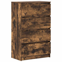 Berkfield Sturdy Sideboard Smoked Oak 60X35X98.5 Cm Engineered Wood - thumbnail 1
