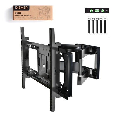 DIEMER Tv Wall Bracket For 40-80 Inch Tvs, Heavy-Duty Swivel & Tilt Tv Mount With Dual Arms, Holds Up To 50Kg, Max Vesa: 600X400 - image 1