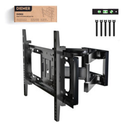 DIEMER Tv Wall Bracket For 40-80 Inch Tvs, Heavy-Duty Swivel & Tilt Tv Mount With Dual Arms, Holds Up To 50Kg, Max Vesa: 600X400 - thumbnail 1