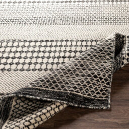 Livabliss Mardin-Hand Woven Black Beige Wool Global Living Dining Bedroom Rug 152 X 228 Cm Easy Care, Non Shedding - thumbnail 4