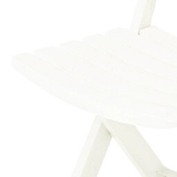 Berkfield Folding Garden Chairs 2 Pcs Plastic White - thumbnail 6