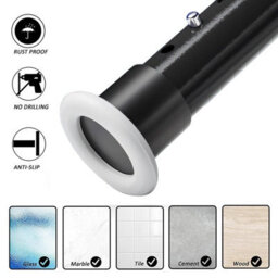 70-110Cm Telescopic Net Voile Tension Curtain Rail Pole Rod Rods Extendable Spring Loaded - thumbnail 3