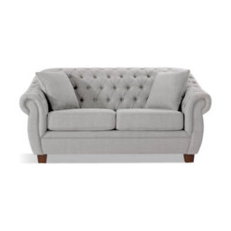 Furniture 48 Eva Chesterfield Grey Linen Fabric 2 Seater Sofa - thumbnail 3