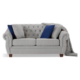 Furniture 48 Eva Chesterfield Grey Linen Fabric 2 Seater Sofa - thumbnail 1