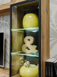 Arte Rise Tv Entertainment Unit: Versatile Storage Solution - W2400mm X H1700mm X D400mm In Oak Flagstaff - thumbnail 4