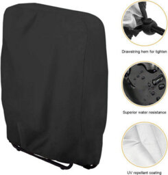 Set Of 2 Folding Sun Lounger Covers (Black, 97 X 34 110 Cm) Garden - thumbnail 3