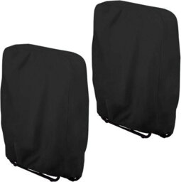 Set Of 2 Folding Sun Lounger Covers (Black, 97 X 34 110 Cm) Garden - thumbnail 1