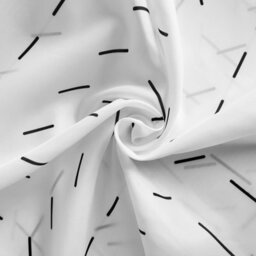 Neel Blue Shower Curtain With Hooks, Geometric Lines, 180Cm X 200Cm - thumbnail 2