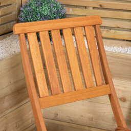 Samuel Alexander Set Of 4 Bowness Outdoor Garden Patio Wooden Folding Chairs - thumbnail 4