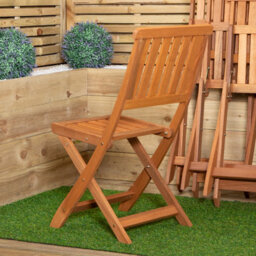 Samuel Alexander Set Of 4 Bowness Outdoor Garden Patio Wooden Folding Chairs - thumbnail 6