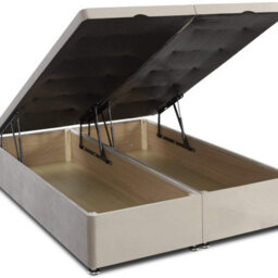 Divan Base Direct Grandeur Luxury End Lift Ottoman Divan Bed Base Only 6Ft Super King - Plush Silver - thumbnail 2