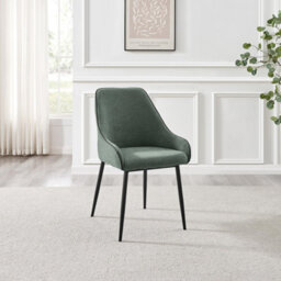 Furniturebox Uk Novara 120Cm Oak Effect Dining Table & 6 Beaumont Green Fabric Chairs - thumbnail 9