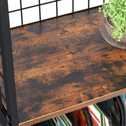 Huhote Three Tier Brown Vinyl Record Storage Side Table And Turntable Stand Record Player Stand End Table For Living Room Bedroom - thumbnail 6