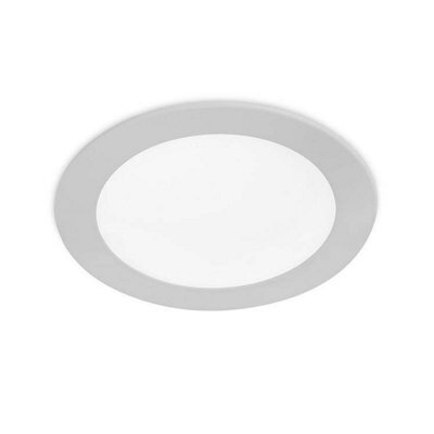 Luminosa Lighting Luminosa Easy Integrated Led Round Recessed Downlight Panel Grey - Warm White