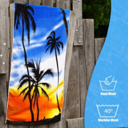 Geezy Beach Towel Microfibre Lightweight Sunrise Bath Towel Camping Travel Holiday - thumbnail 5