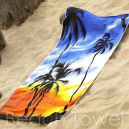 Geezy Beach Towel Microfibre Lightweight Sunrise Bath Towel Camping Travel Holiday - thumbnail 3