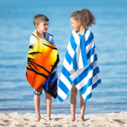 Geezy Beach Towel Microfibre Lightweight Sunrise Bath Towel Camping Travel Holiday - thumbnail 8