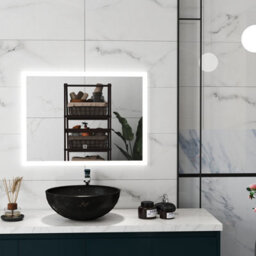 D Pro T Bathrooms 600X500 Led Bathroom Mirror With Demister & Single Touch Control - thumbnail 1