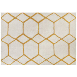 Beliani Rug Beyler White 160 X 230 Cm Cotton