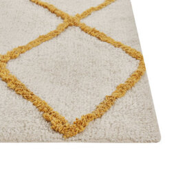 Beliani Rug Beyler White 160 X 230 Cm Cotton - thumbnail 6