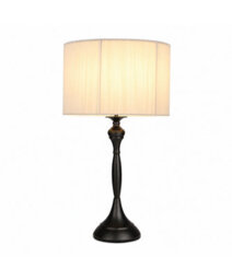 Lighting Supermarket Messini Large Black Elegant Candlestick Table Lamp With Ivory String Shade - thumbnail 2