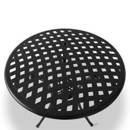 Homeology Oshowa Garden And Patio Table And 4 Large Chairs With Armrests Cast Aluminium Bistro Set Black - thumbnail 3