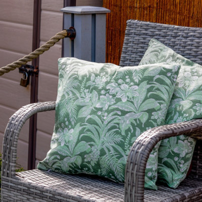 Gardenwize Pair Of Outdoor Garden Sofa Chair Furniture Scatter Cushions- Floral - image 1