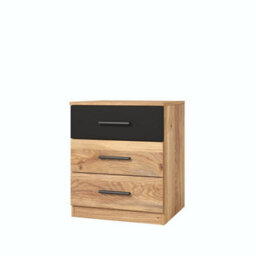 Arte Compact Beta Bedside Cabinet 460mm In Oak Mauvella - Stylish Bedroom Storage H550mm D410mm - thumbnail 1