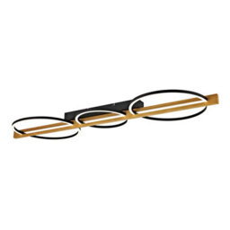 Luminosa Lighting Luminosa Natano Led Semi Flush Ceiling Light Black 3000K Warm White 3Xled