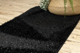 RugsX Bathroom Rug Synergy, Glamour, Non-Slip, Soft - Lurex Black  50X80 Cm