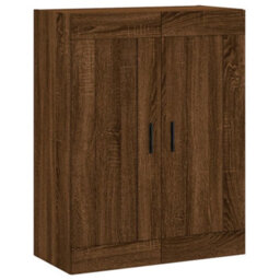 Berkfield Wall Mounted Cabinet Brown Oak 69.5X34X90 Cm Engineered Wood - thumbnail 2